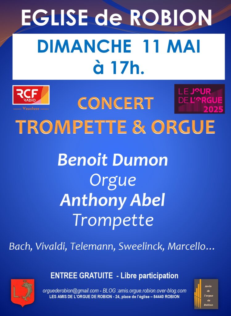 Affiche concert du 11mai 2025 Robion